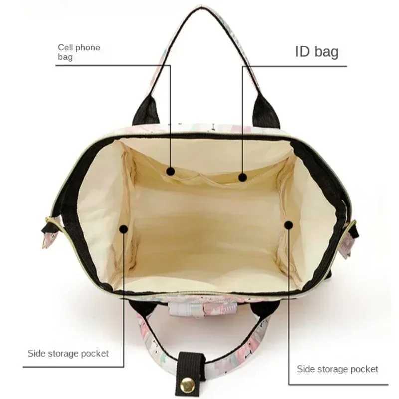 25*38CM Baby Diaper Bag Print Handbag Waterproof Reusable Diaper Bag Outdoor Travel Stroller Carrying Bag StorageXJ250117