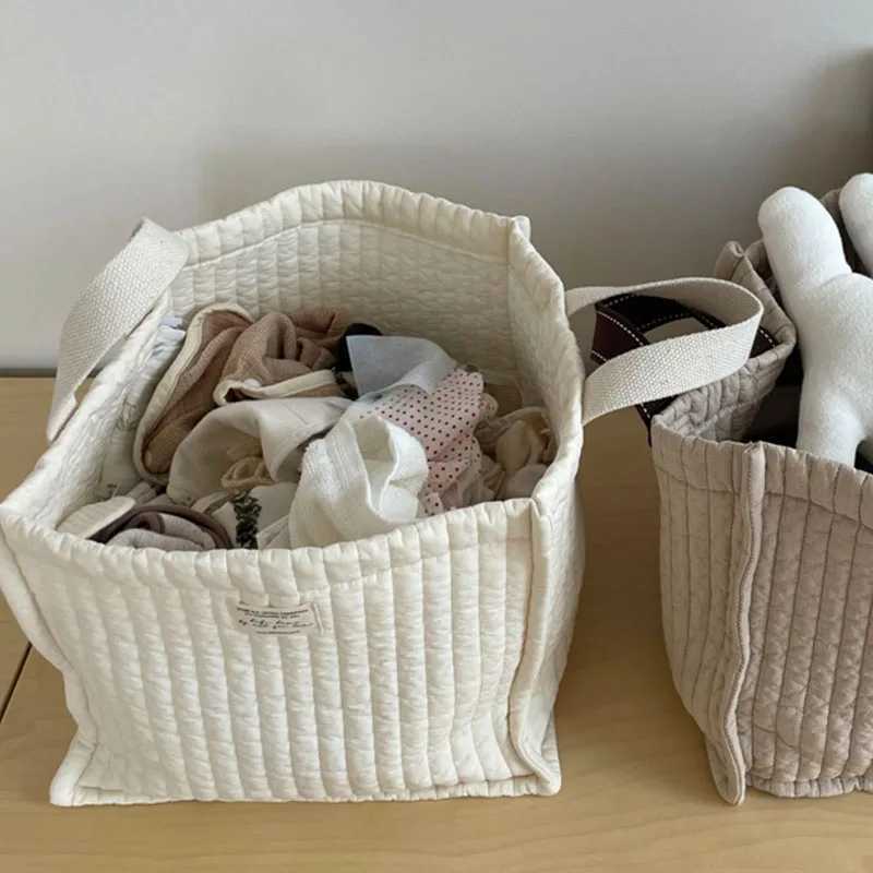 Multi Functionation Large Capaci Solid Toddler Babys Toy Storage Bags Cotton Mommy Newborn Baby Diaper BagsXJ250117