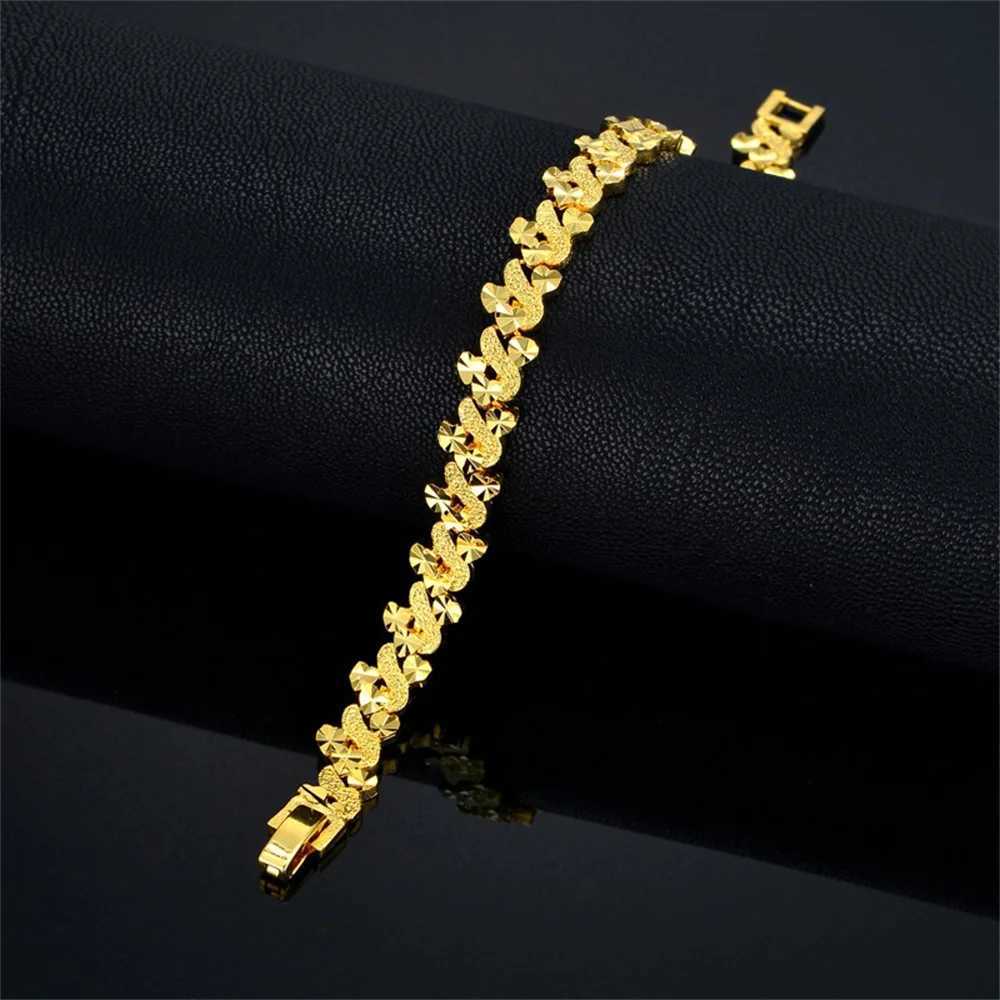 Womens Fashion Heart Chain Bracelet Gold Plated Vintage Bracelets Female Jewelry Party Anniversary Wedding Gift WholesaleXJ250117