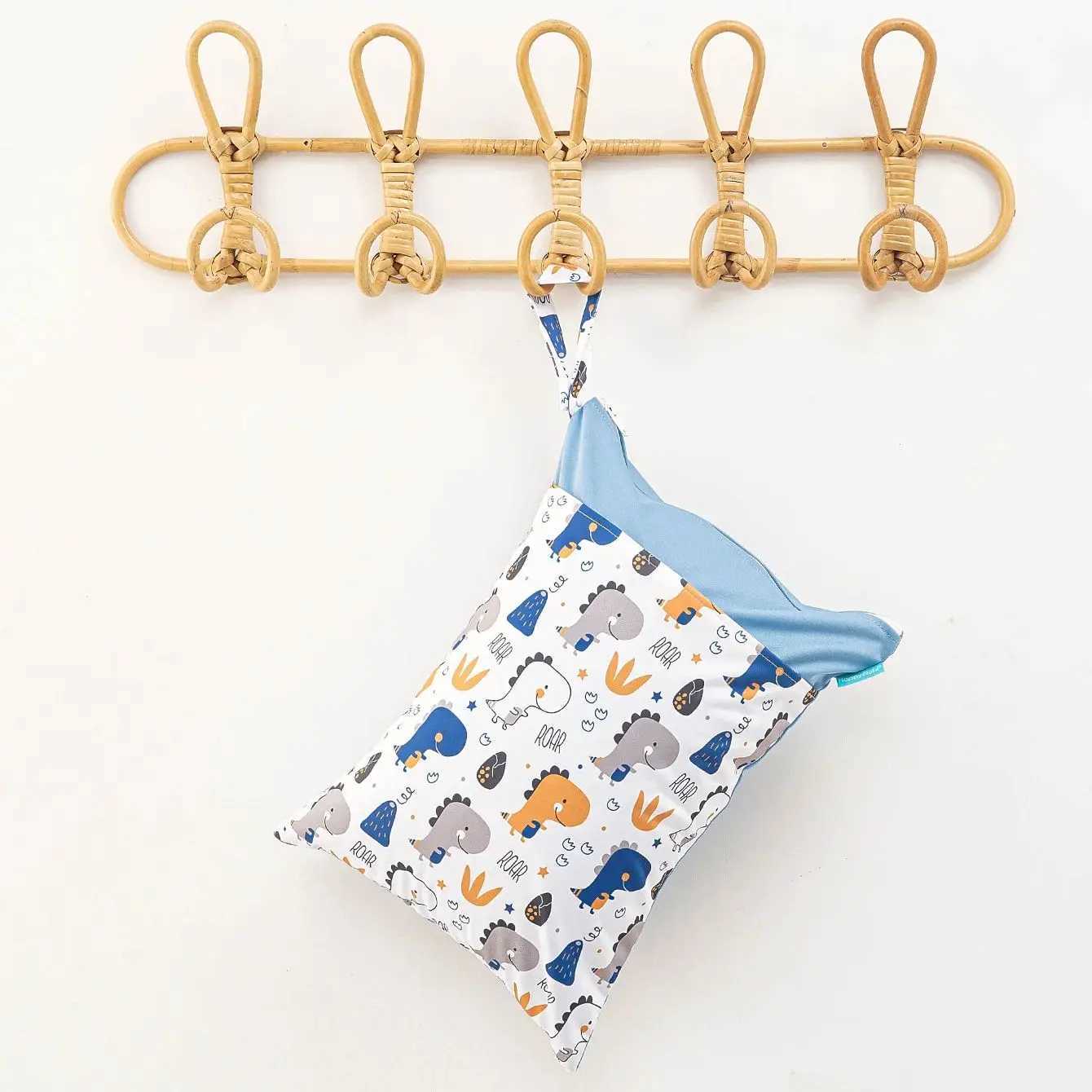 HappyFlute Printed 30*40CM Wetbag 2pocket With Handle Reusable Waterproof Prints Wet Dry Diaper BagXJ250117