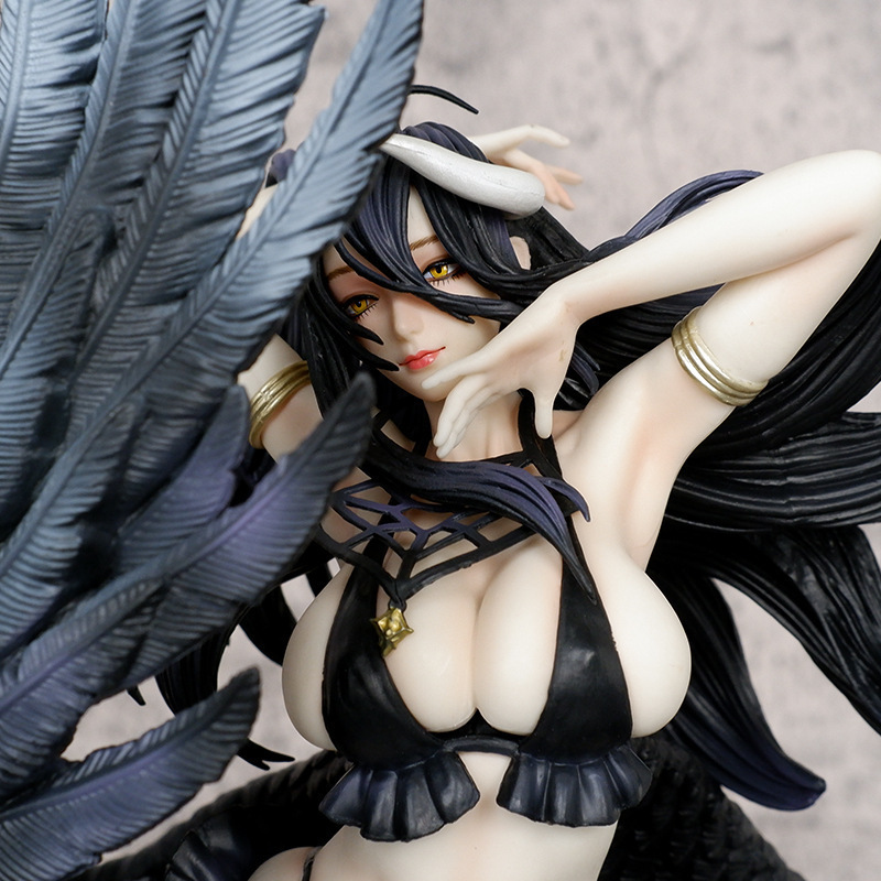57cm or 30CM Overlord Albedo IV Anime Figure FREEing B-style Bunny girl figures Hard PVC Statue Adult Collectible Model Doll Toys Gifts 1/4 scale