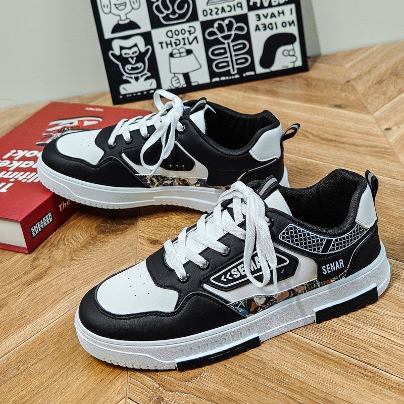 Men Casual Shoes Fashion Thick Sole Design Sense Round Toe Leisure Style Wear-resistant Triple Black Beige Free shipping