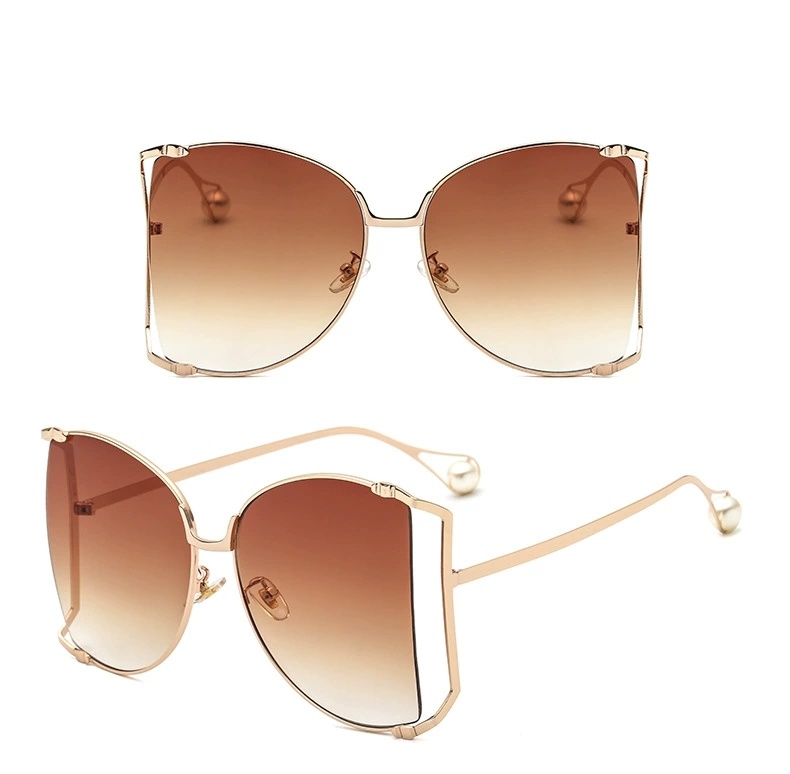 Designer Sunglasses For Women Men New Round Moodel Sun Glasses Fashion Classic Sunglass Luxury Polarized Pilot PC Frame Oversized UV400 Eyewear