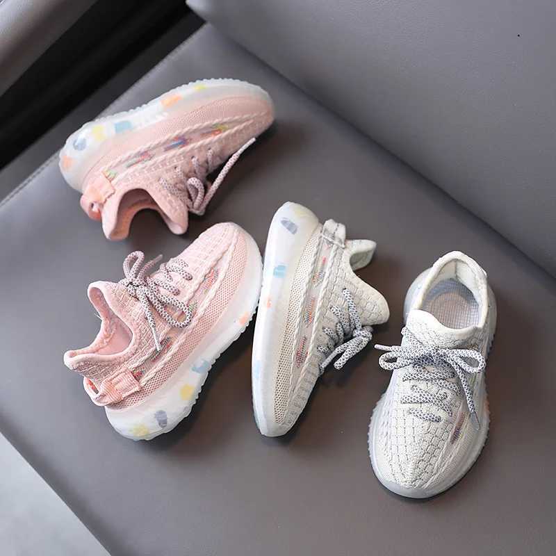 Athletic Outdoor Children Shoes Casual Fashion Breathable Boys Girls Sports Running Shoes Soft Bottom Non-Slip Kids SneakersY250116F3P4