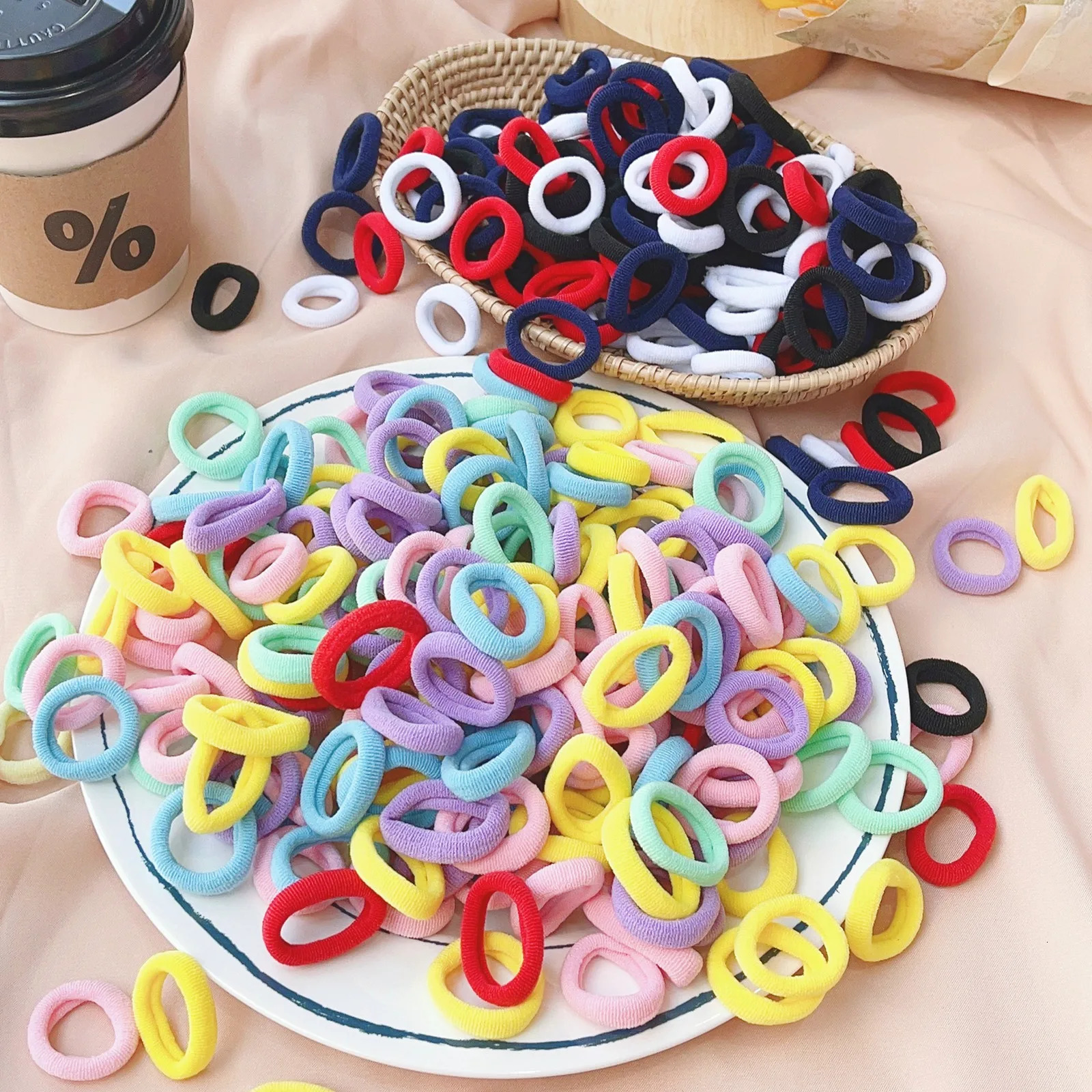 2050pcs Kids Elastic Hair Bands Girls Sweets Scrunchie Rubber Band for Children Ties Clips Headband Baby Accessories 250117