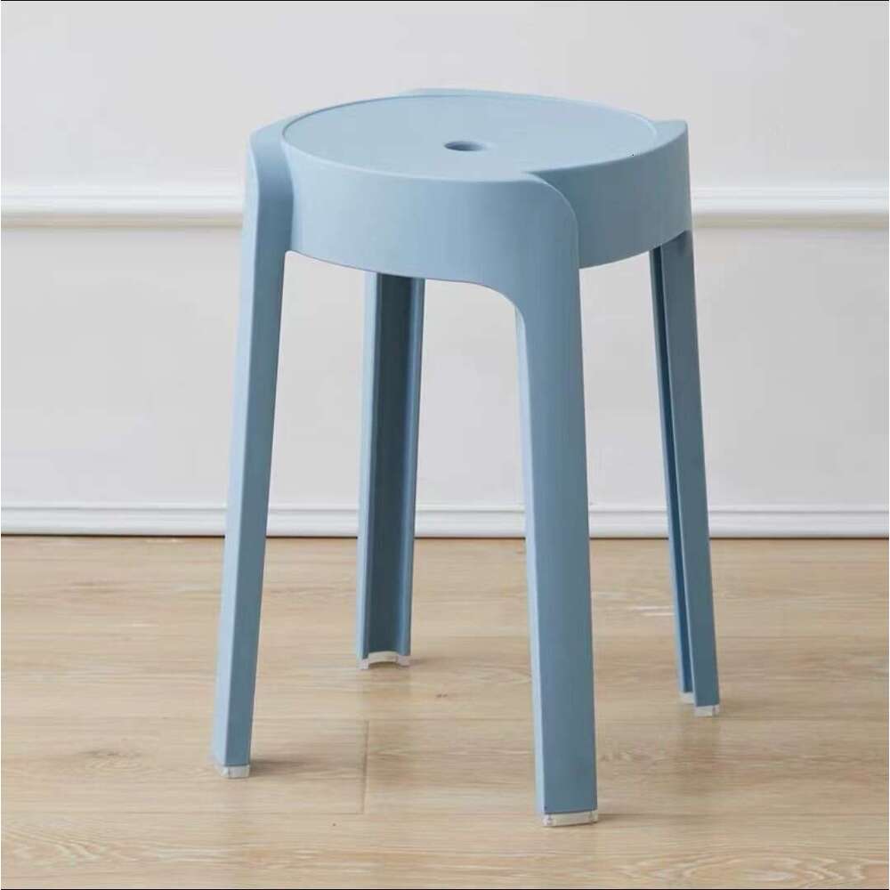 0152 Thick plastic household round simple stool that can be stacked, windmill rubber stool, dining table, high chair