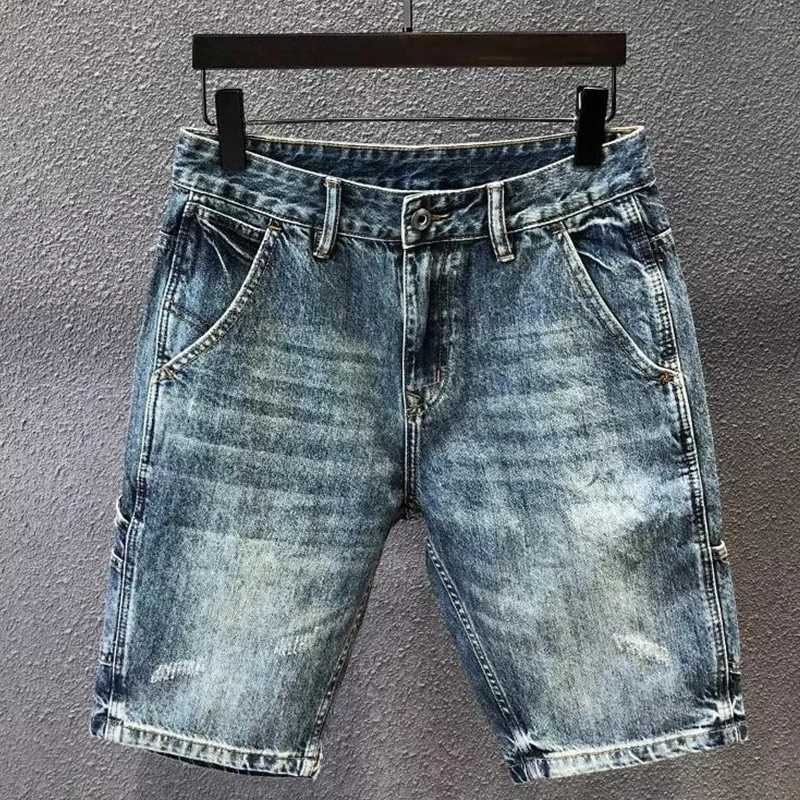 Summer Mens New Slim Fit Denim Shorts Y2k Denim Shorts Baggy Jeans For MenXJ250117