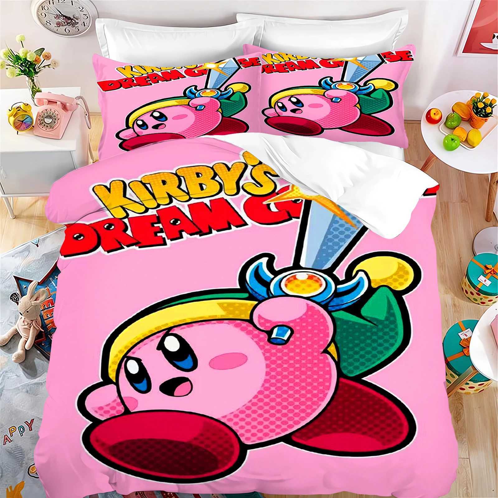 New Arrival Kirby Quilt Duvet Bedding Set 3D ChildrenS Set Cover King Size Covers Children Printed 100% Polyester Z250117