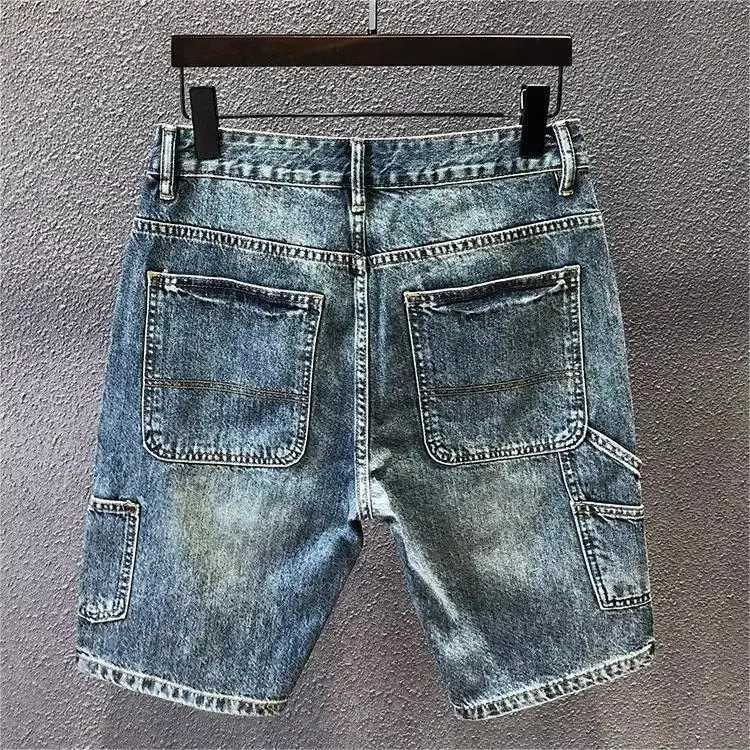 Summer Mens New Slim Fit Denim Shorts Y2k Denim Shorts Baggy Jeans For MenXJ250117