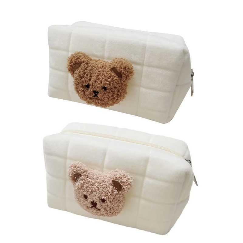 1 Pc Bear Baby Organizer Women Portable Travel Cosmetic Makeup Bag Toiletry Case Coin Purse Storage PouchXJ250117