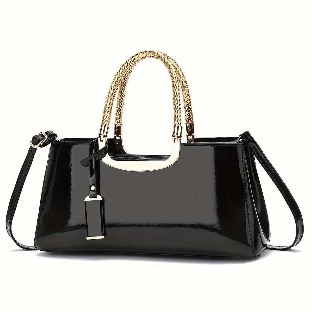 Elegant womens - faux leather handbag with zipper closure available in multiple colors (khaki/coffee/navy blue/light gray/white/red/burgundy/black)