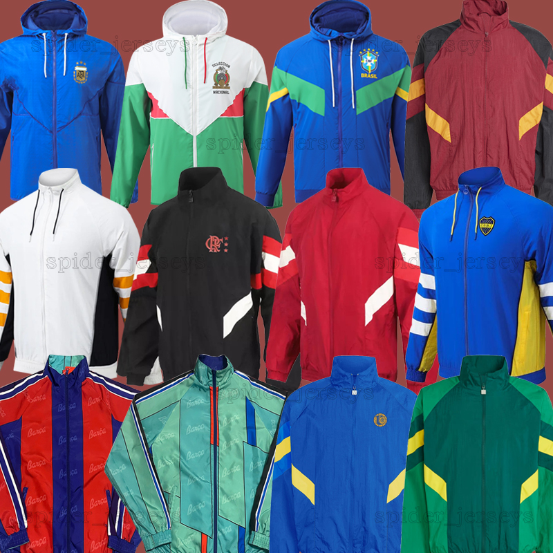 23 24 25 Japan Trench coat Soccer Jerseys boca AC Long sleeve hooded 2024 2025 MiamiS MILANES Brazil Mexico Portugal Barce TIGRES Italys paris Flamengo Jacket Shirts