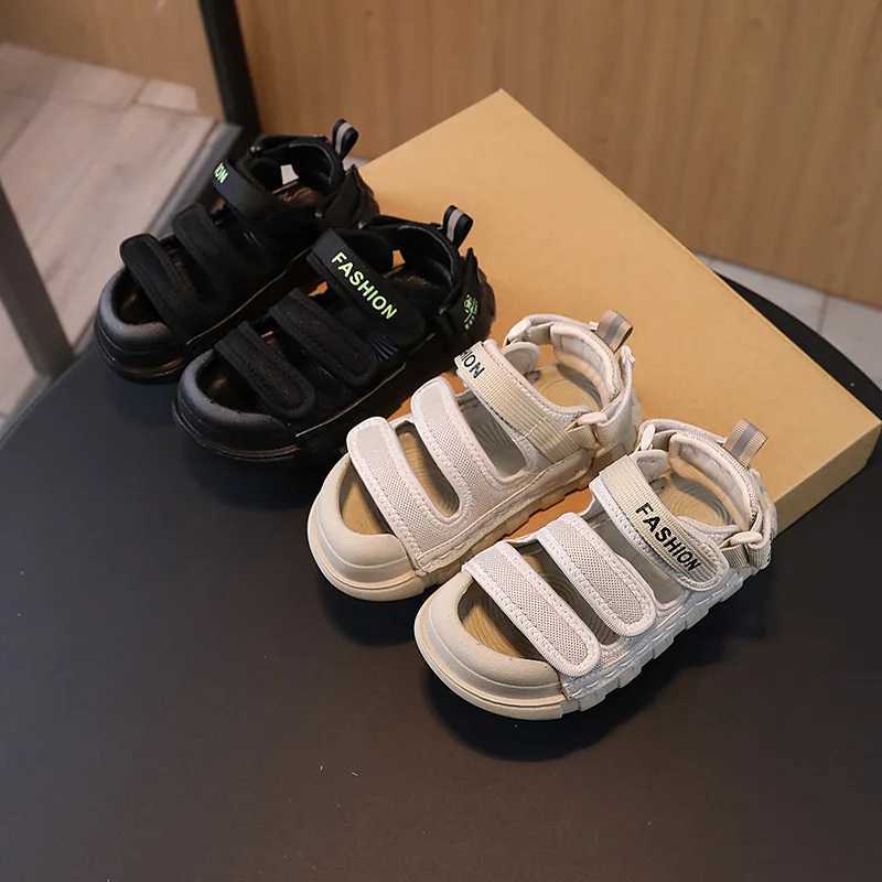 Sandals 2024 New Children Sport Sandals Summer Sandals for Boys Casual Beach Shoes Soft Sole Kids Fashion Non-slip Anti-kick SandalsY250116PG9A