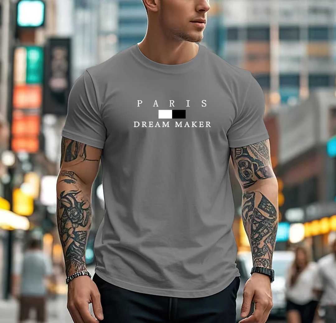 Retro mens T-shirt fun fitness top T-shirt short sleeved printed T-shirt light and breathable short sleeved soft and comfortablXJ250117