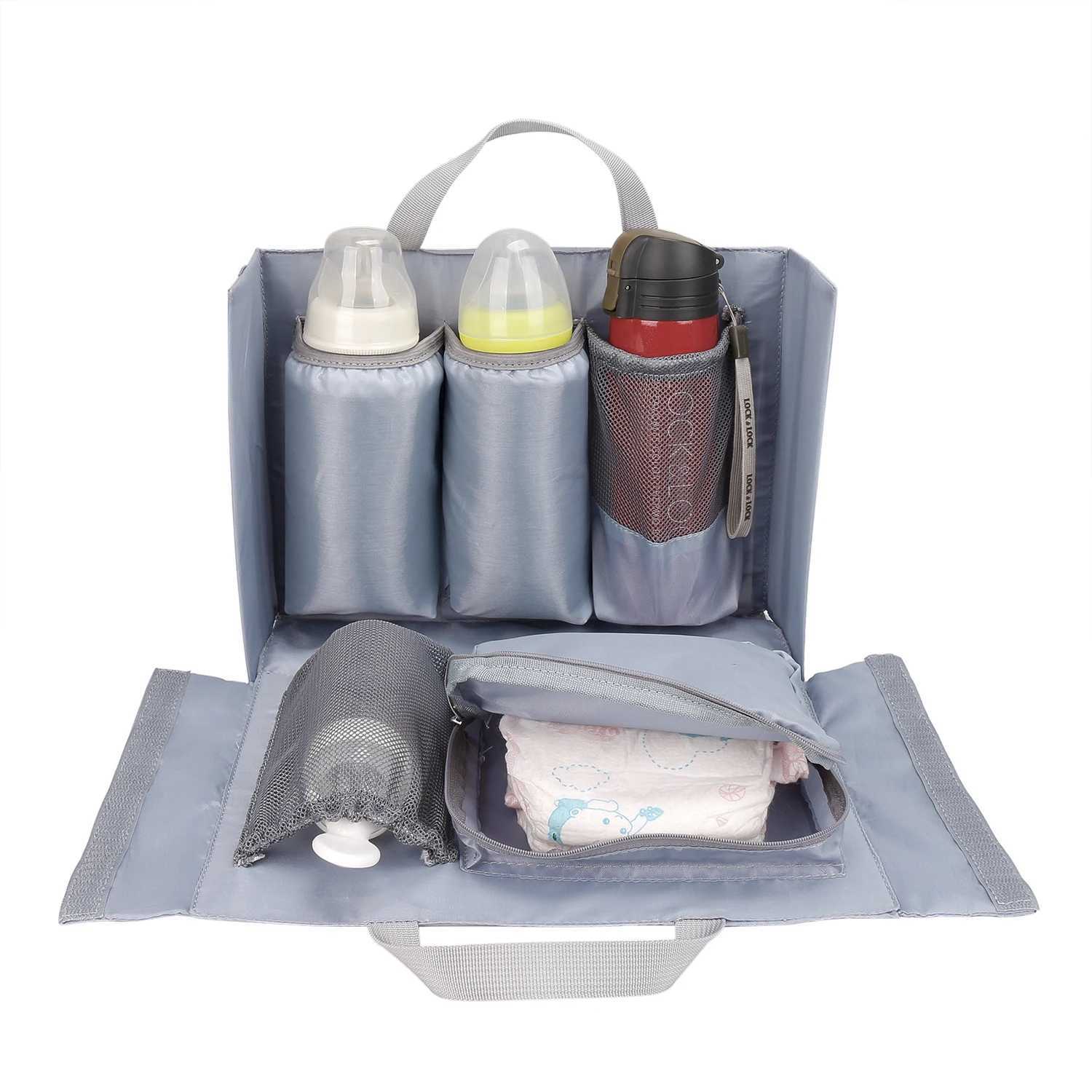 Diaper bag Insert Storage Bag Travel Organizer Bottle Holder Tote Bag Insert Insulated Pocket For BottleXJ250117