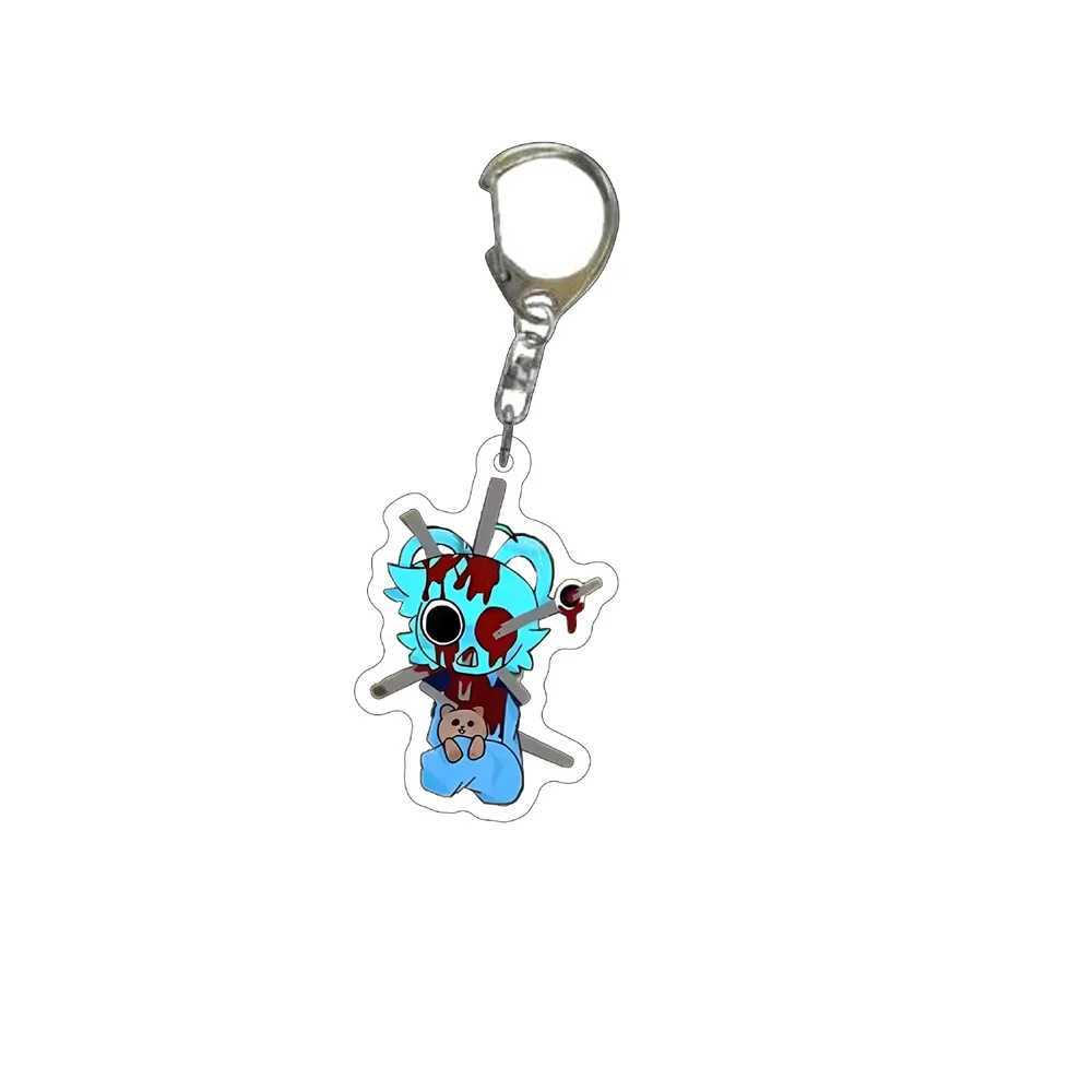 Acrylic Sprunki Keychain For Accories Sprunki Oren Rad Gray Brud Vineria Pendant Keyring Key chain Jewelry Fans GiftsXJ250116