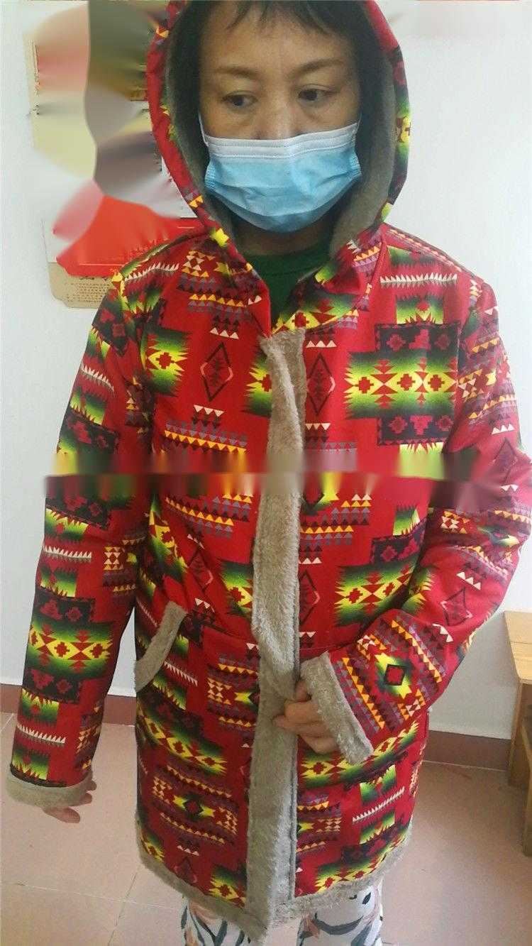 Winter New Womens Cotton Linen Printed Hoodie Warm Plush Coat Women Jackets Coat Woman Fur Coats For Ladies Clothing 241209