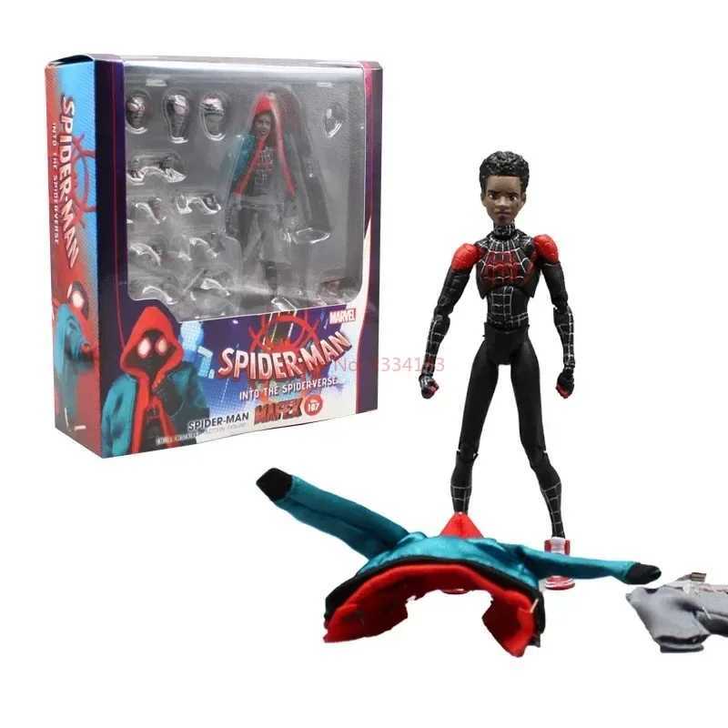 Spider Man Anime Figurine M03 107 Miles Morales Across The Spider Verse Action Doll Model Decoration Children Toy Birthday Gift