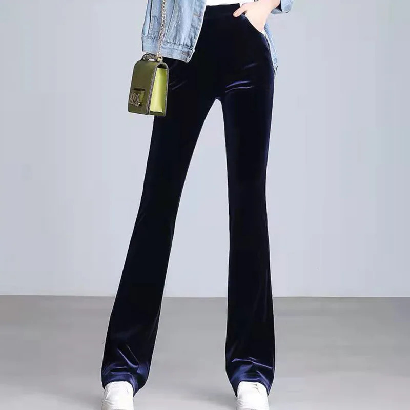 Fashion Loose Elastic High Waist Solid Color Pants Womens Autumn Oversized Office Lady Commute Allmatch Casual 250106