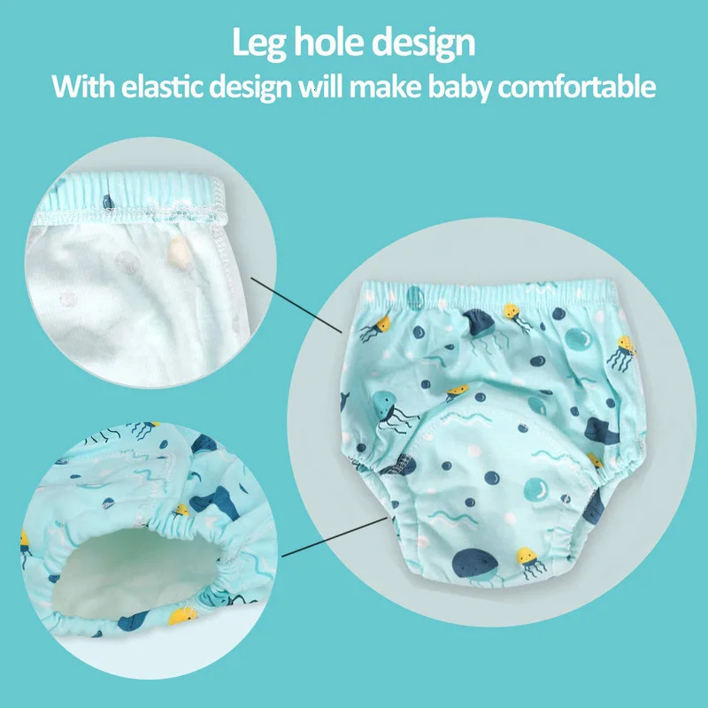 Baby Reusable Diapers Panties Potty Training Pants For Children Ecological Cloth Diaper Washable Toilet Toddler Kid Cotton Nappy 250113