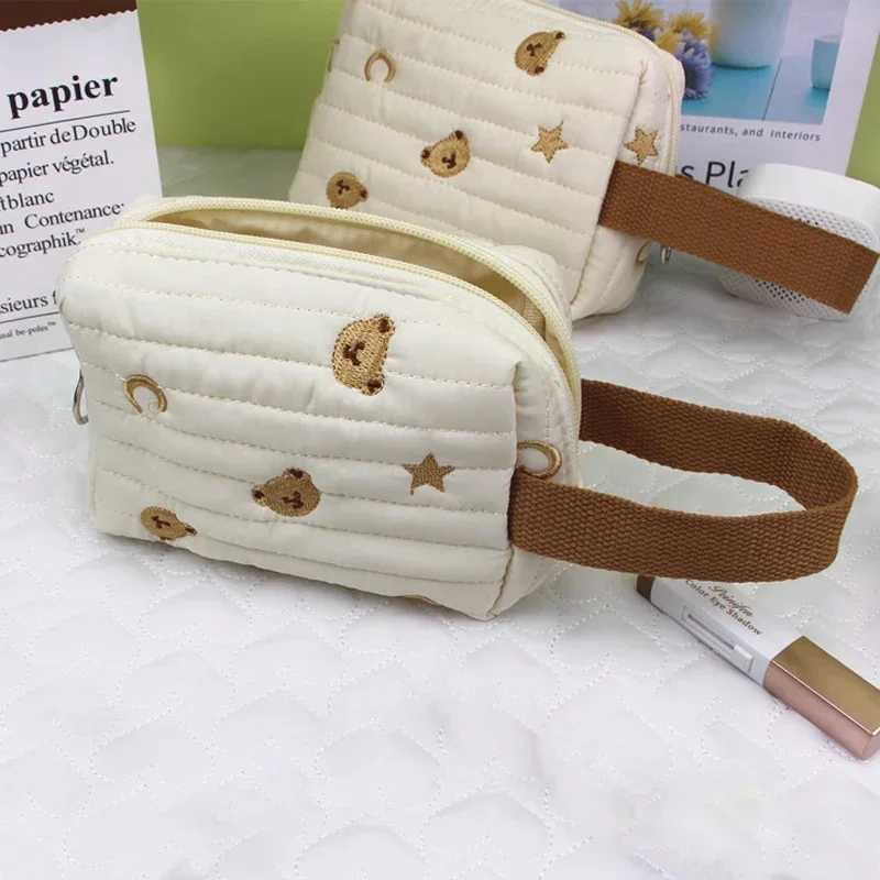 Cute Bear Portable Diaper Pods Reusable Fashion Prints Wet/Dry Cloth Wet Bag Mommy Storage Travel Bag Baby Stroller BagXJ250117