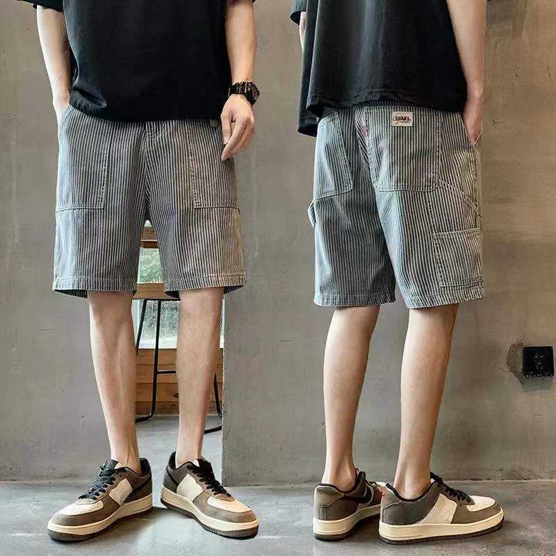 Mens Short Jeans Pants with Pockets Cargo Straight Big Size Male Denim Shorts Oversize Xxxl Korean Fashion Original Summer Y2kXJ250117