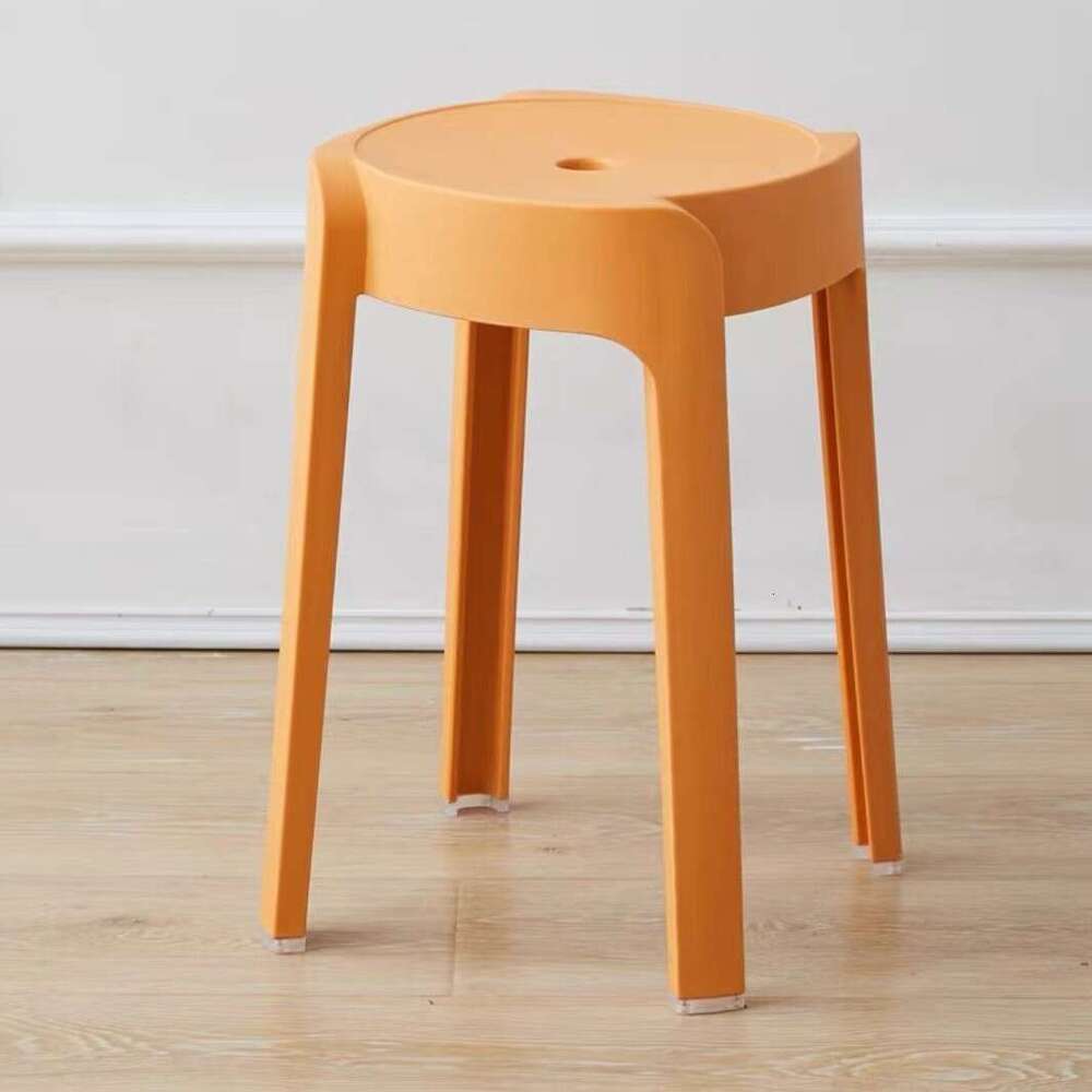 0152 Thick plastic household round simple stool that can be stacked, windmill rubber stool, dining table, high chair