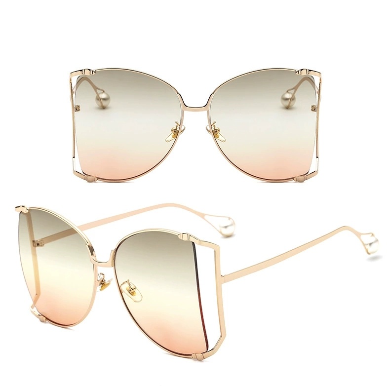 Designer Sunglasses For Women Men New Round Moodel Sun Glasses Fashion Classic Sunglass Luxury Polarized Pilot PC Frame Oversized UV400 Eyewear