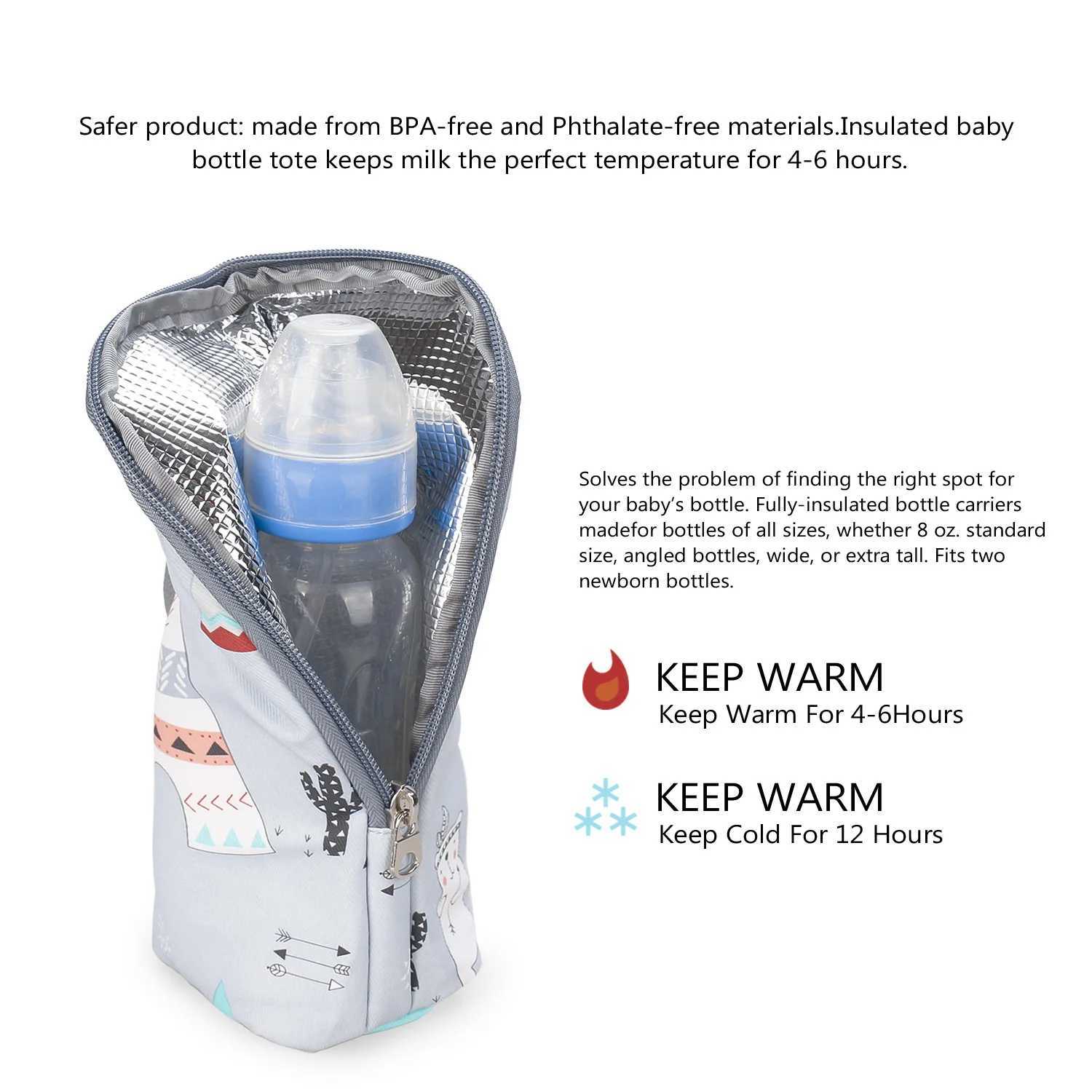 Insulated Baby Bottle Bags Breastmilk Cooler Waterproof Baby Bottle Bag Portable Thermal Bottle Bag Travel Baby Bottle HolderXJ250117