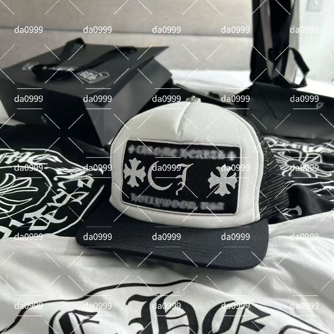 Chroome Hearrts Fashion hat cross flower designer caps baseball hat mens black women hats high quality brand chcap sun hat chsnapback hat