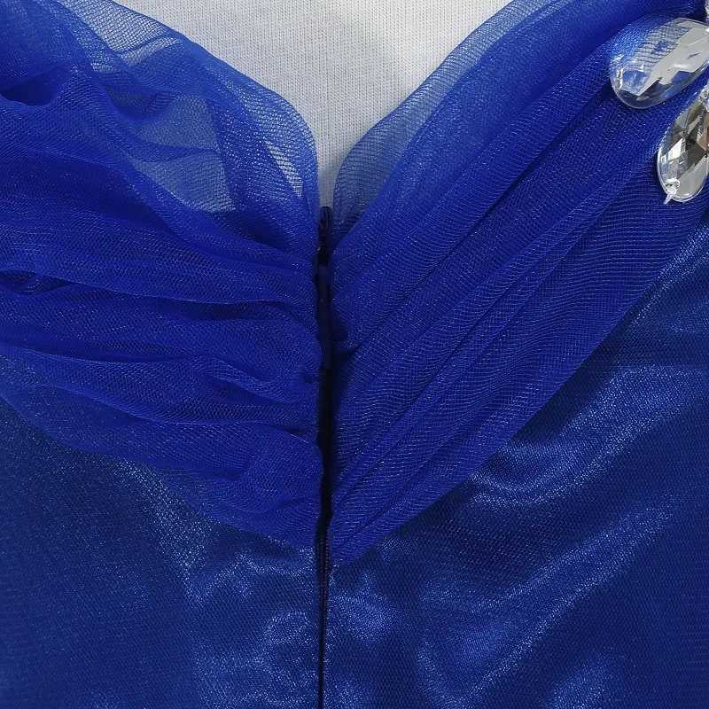 Cinderella Princess Same Cosplay Sle Dark Blue Girl Luxury Dress Off-Shoulder Puff Skirt Christmas Par Girls Gift Z250117