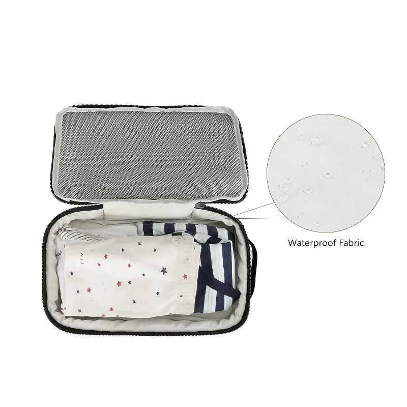 Portable Baby Travel Storage Organizer Bag Diaper Clothes Hanging Mesh Pouch Mommy Outting Bag Baby Diaper Storage BagsXJ250117