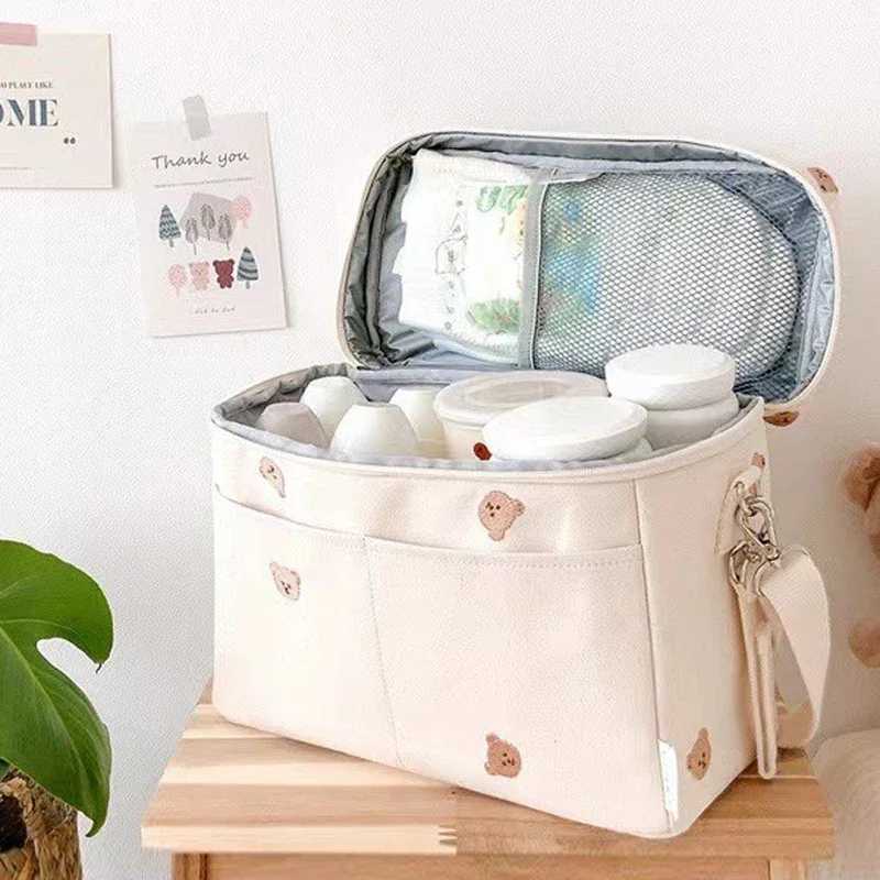 Baby Diaper Bag Outdoor Mommy Shoulder Bag Waterproof Baby Bottle Insulation Mommy Bag Baby Cart Hanging Bags Trolley AccessorieXJ250117