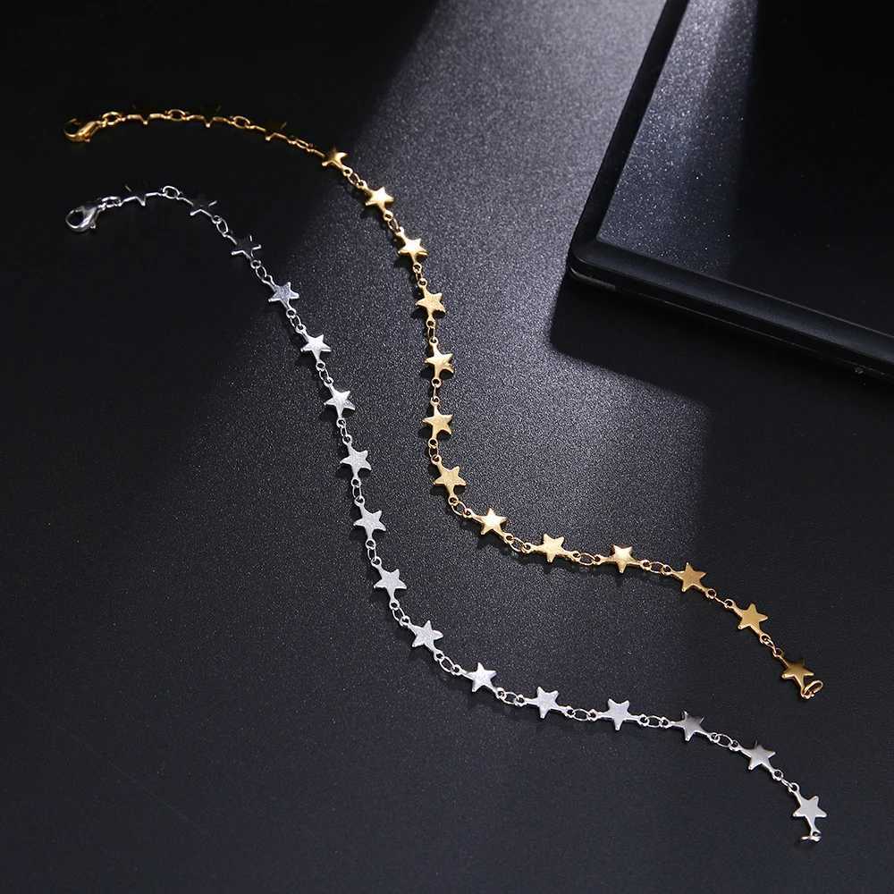 Stainless Steel Chain Bracelets For Man Women Gold Silver Color For Pendant Pentagram Donot Fade JewelryXJ250225
