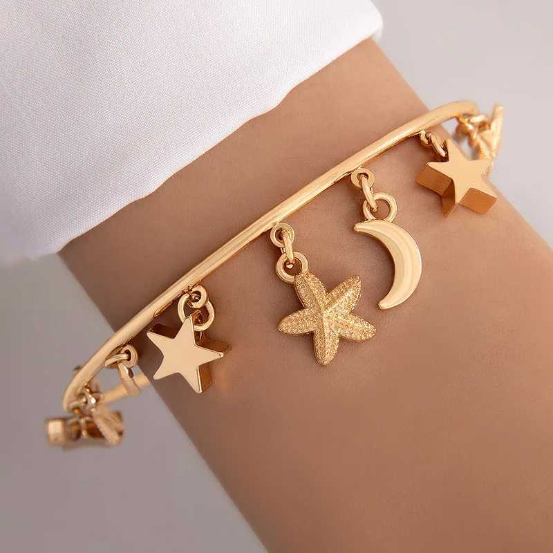 Tocona New Flower Inlaid Brick Open Bangle for Womens Vintage Green Stone Single Bracelet Party Jewelry Accories 23692XJ250117