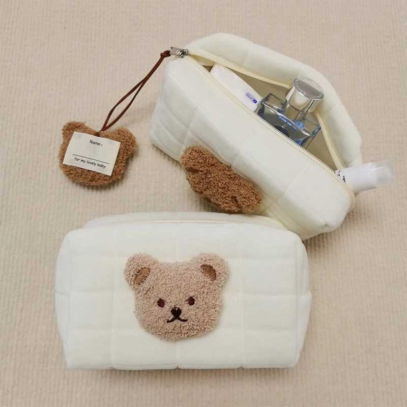 1 Pc Bear Baby Organizer Women Portable Travel Cosmetic Makeup Bag Toiletry Case Coin Purse Storage PouchXJ250117