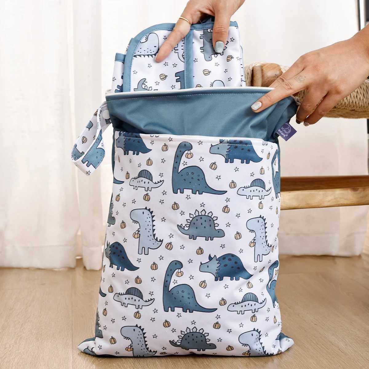 Elinfant Polyester Waterproof Diaper Bag Large Capaci Wet/Dry Bag For HalloweenXJ250117