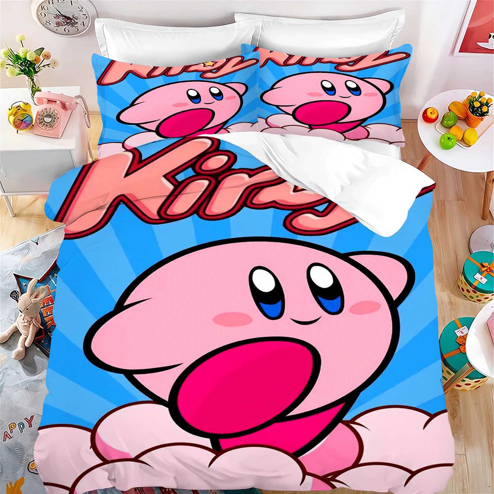 New Arrival Kirby Quilt Duvet Bedding Set 3D ChildrenS Set Cover King Size Covers Children Printed 100% Polyester Z250117