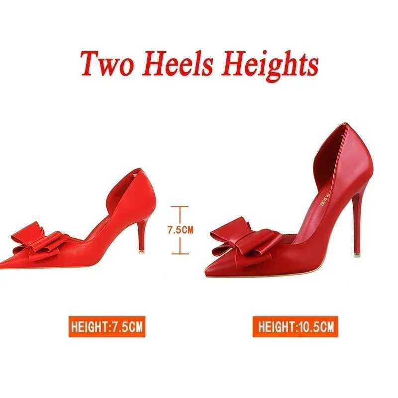 Women 7.5cm 10cm High Heels Kaii Bowknot Cinderella Pumps Lady Fashion Fetish Blue Yellow Sweet Party Prom Slip On ShoesC250117