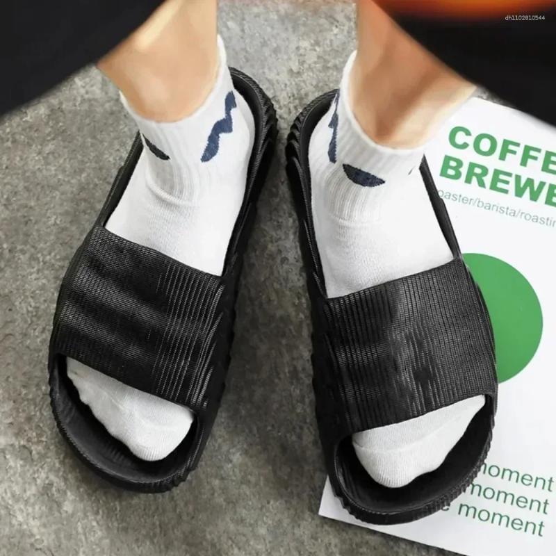 Slippers Soft Home Couple Summer Indoor Skid Proof Bathroom Sandals El Solid Color Men Women Flip Flops Flat Shoes