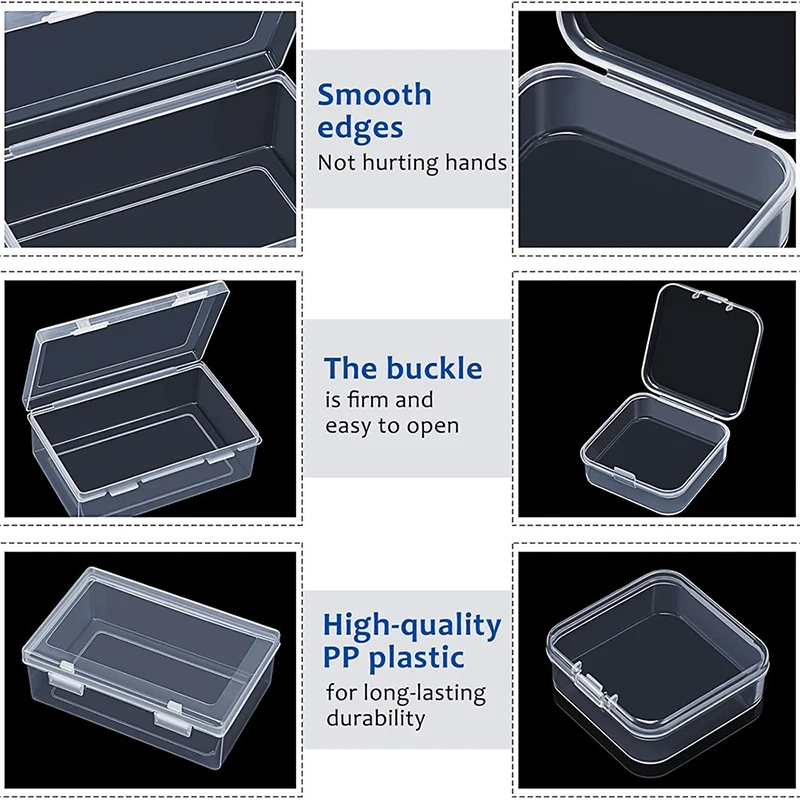 12 Small Square Box Storage Combination Accessories Removable Transparent Pill Craft Diamond Picture Storage Box
