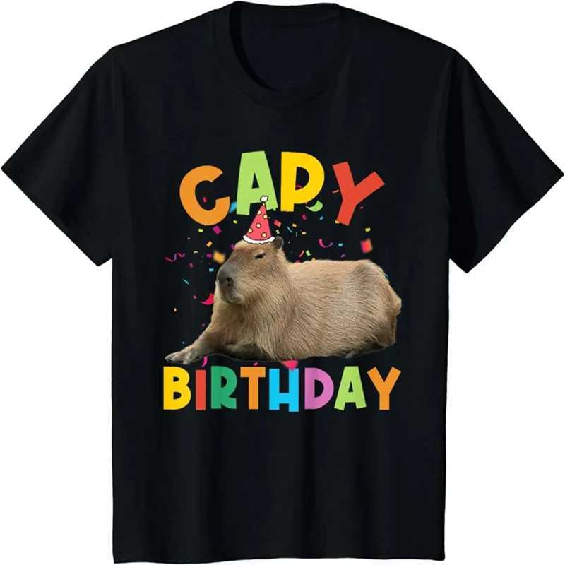 3D Kawaii Animal Capybara Print Pattern Tshirts For Men Clothing New Fashion Street Capybara Lovers Short-sleeved Clothes TopsXJ250117