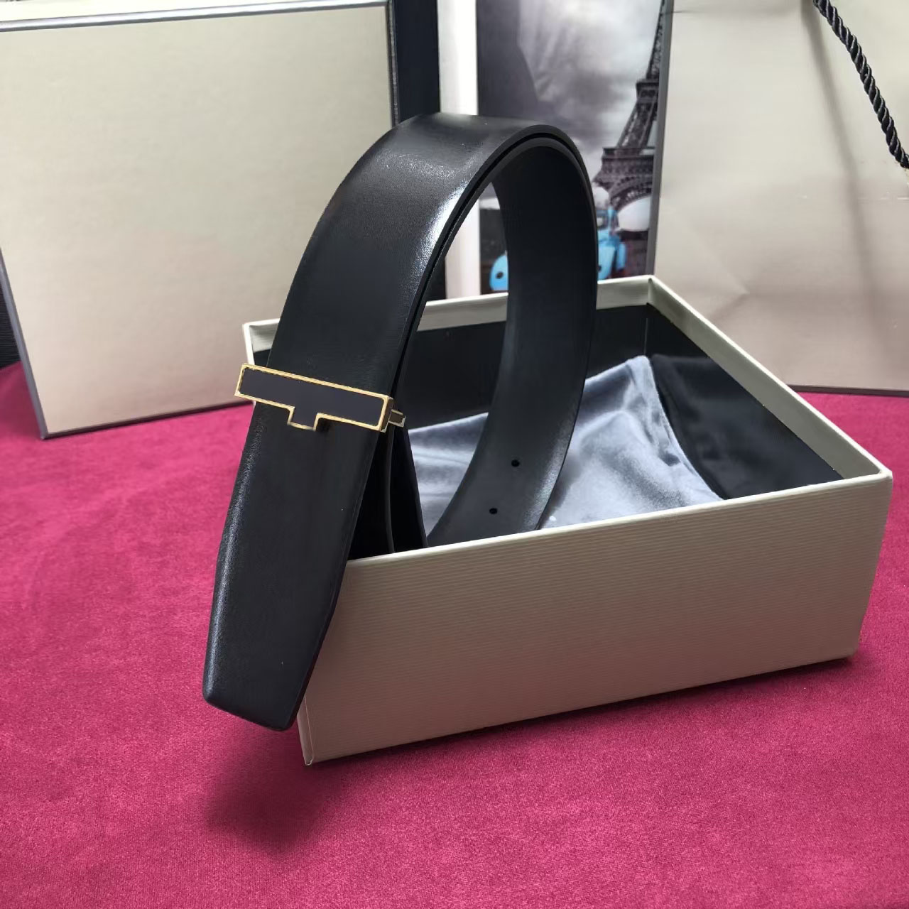luxury Tt letter belt designer belt for men designer genuine leather men's double sided head layer cowhide belt Copper Buckle Width 3.5 cm With Box