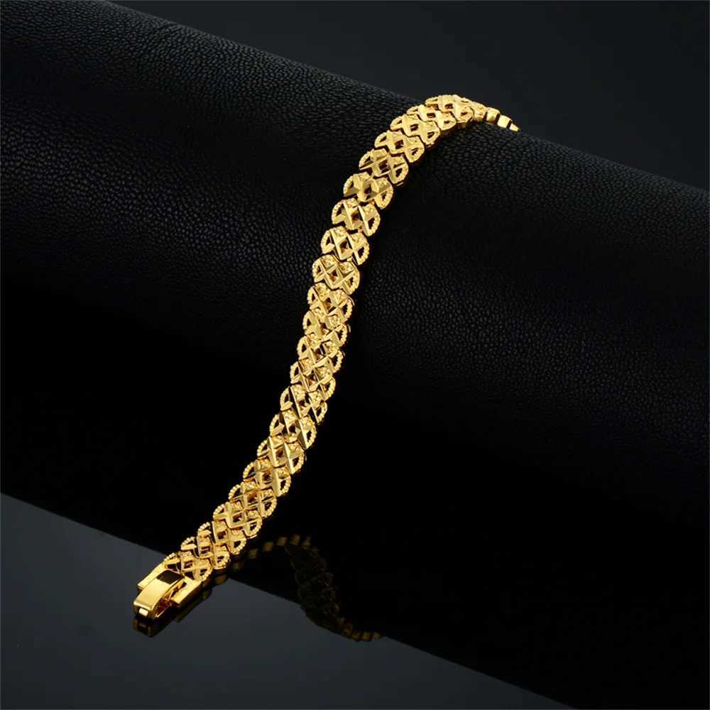 Tren Miniamlist Men Bracelet Jewelry Street Style Copper Metal Gold Plated Star Chain Bracelets For Women WholesaleXJ250117