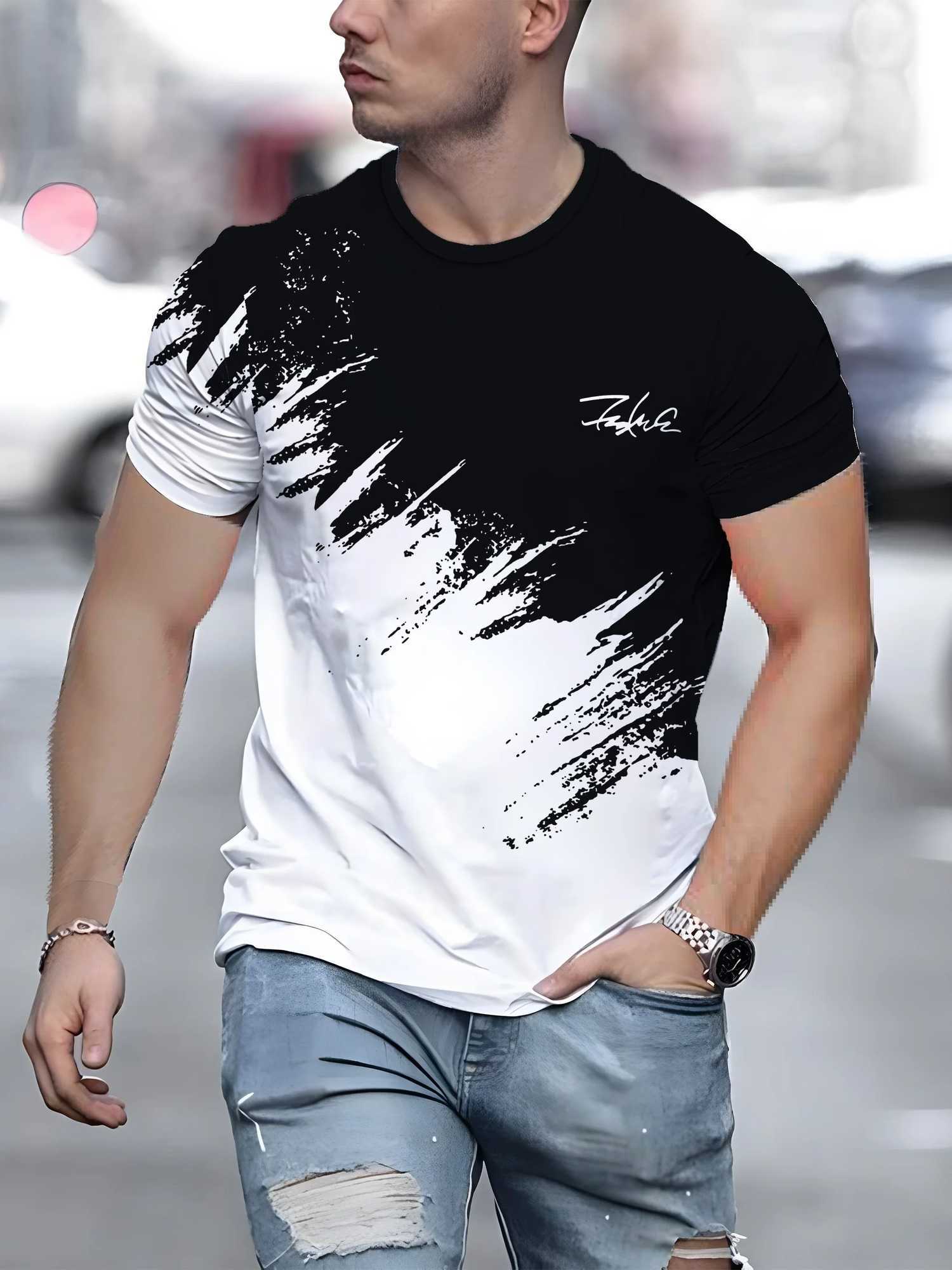 Mens T Shirt Short Sleeve Crew Neck Casual Outdoor Pullover T Shirt For Men Streetwear Sportshirt Top Tees Oversized ClothingXJ250117