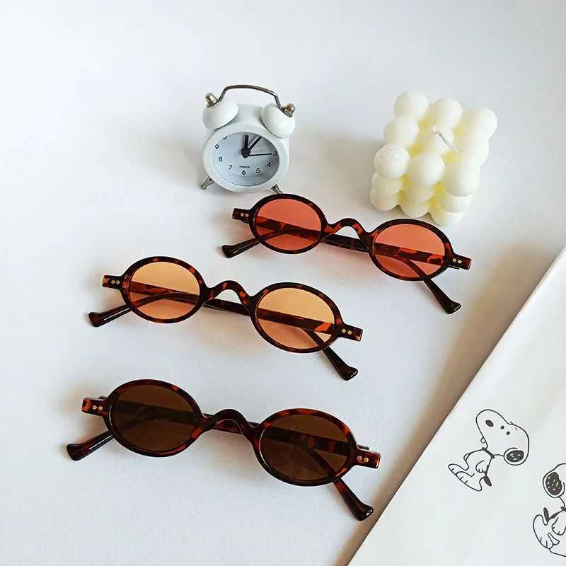 Children Fashion Design Retro Small Oval Sunglasses Vintage Shades Sun Glasses for Men Women Anti-blue light Eyeglasses M250116
