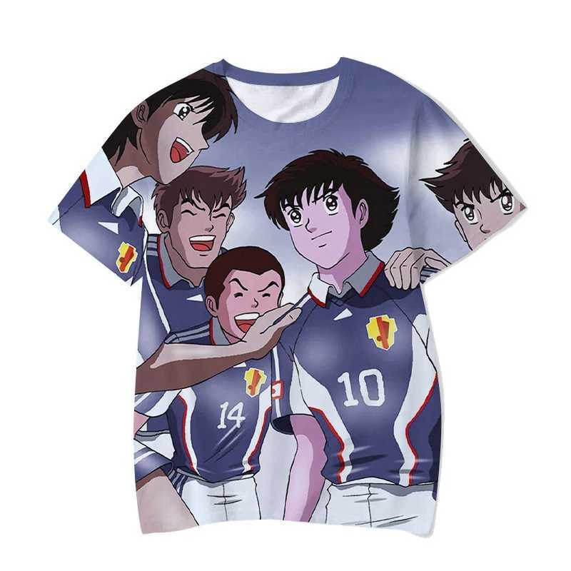 T-Shirts Anime Cartoons Captain Tsubasa 3D Print Streetwear Boy Girl Casual Fashion Oversized O-Neck TShirt Kids Tees Clothes M250116