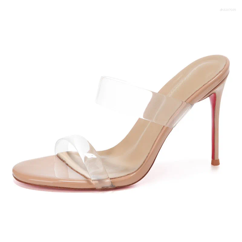 Sandals Shoes Women's Summer 2025 Transparent High Heels For Woman Trend Pvc Women