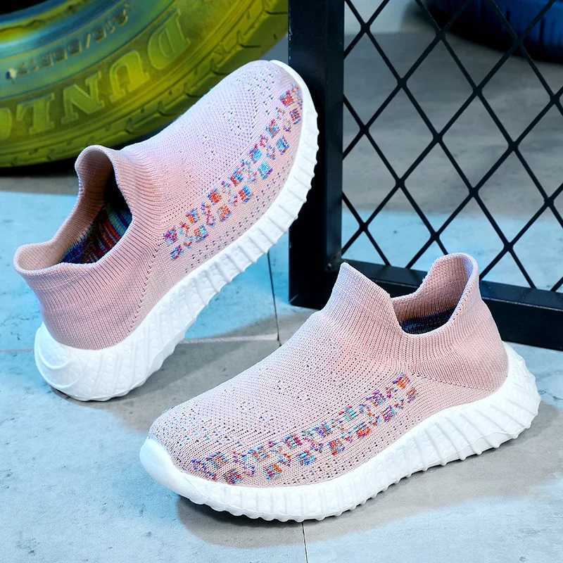 Athletic Outdoor Knit Breathable Lightweight Comfy Athletic Outdoor Walking Footwear for Toddler Children Kids Sneakers Summer Running ShoesY250116UGR