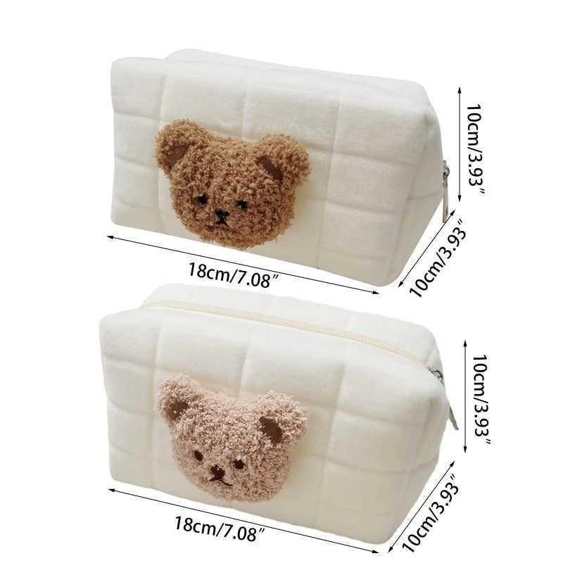 1 Pc Bear Baby Organizer Women Portable Travel Cosmetic Makeup Bag Toiletry Case Coin Purse Storage PouchXJ250117